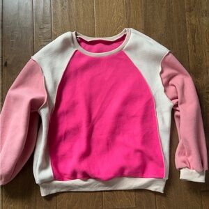 Colorblock Pink Sweatshirt